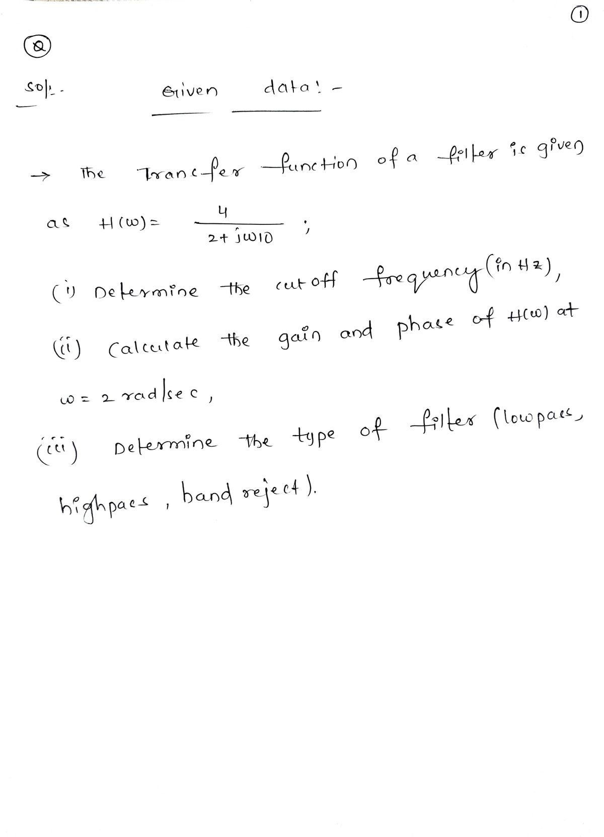 Electrical Engineering homework question answer, step 1, image 1